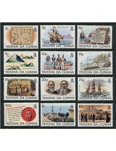 TRISTAN DA CUNHA 1983 Definitives, Island history 12v MNH**