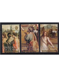 TRISTAN DA CUNHA 1983 Raffael paintings 3v MNH**