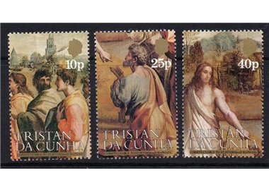 TRISTAN DA CUNHA 1983 Raffael paintings 3v MNH**