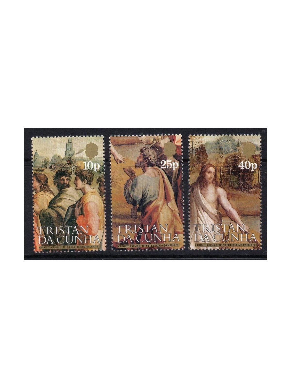 TRISTAN DA CUNHA 1983 Raffael paintings 3v MNH**