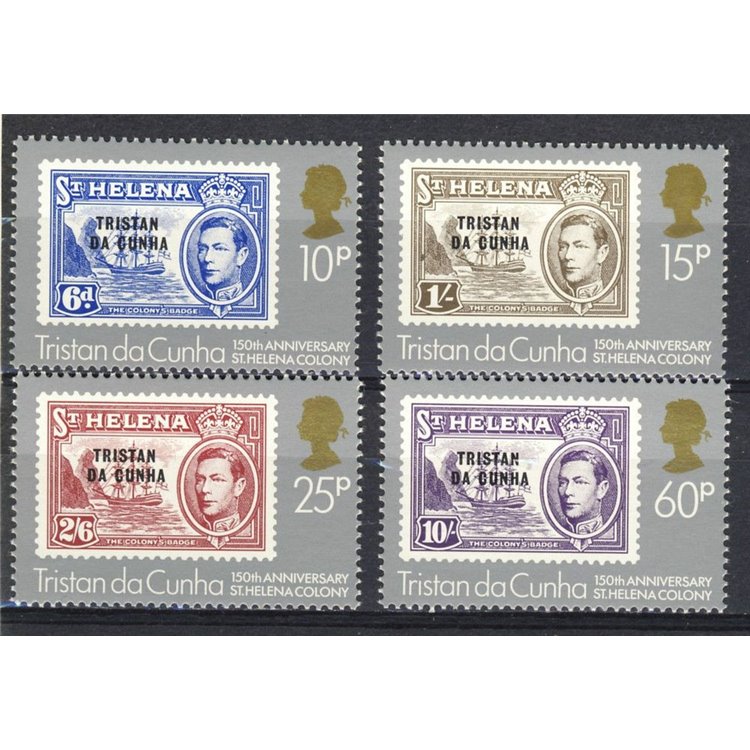 TRISTAN DA CUNHA 1984 St. Helena 150th anniversary 4v MNH**