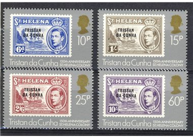 TRISTAN DA CUNHA 1984 St. Helena 150th anniversary 4v MNH**