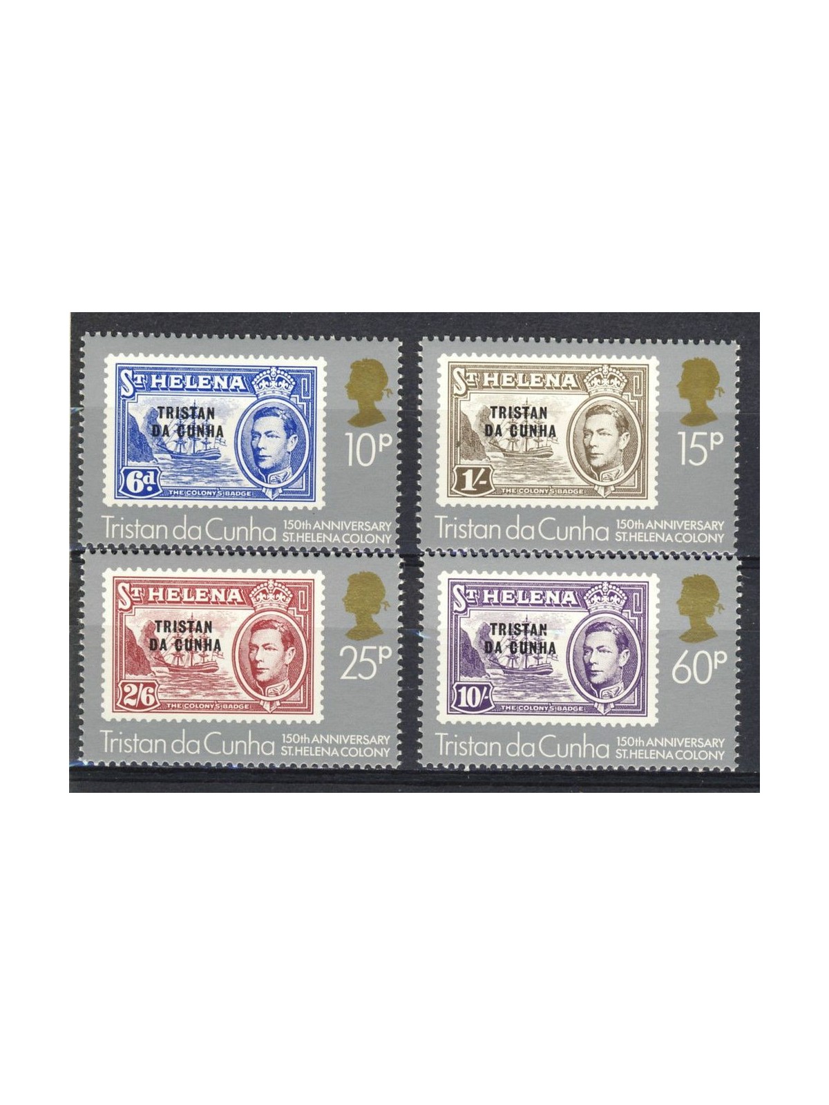 TRISTAN DA CUNHA 1984 St. Helena 150th anniversary 4v MNH**