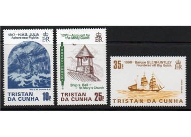 TRISTAN DA CUNHA 1985 Ship wrecks 3v MNH**