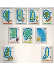 TUVALU 1978 Definitives no watermark 9v MNH**