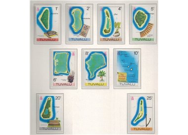 TUVALU 1978 Definitives no watermark 9v MNH**