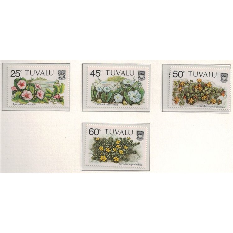 TUVALU 1984 Flowers 4v MNH**