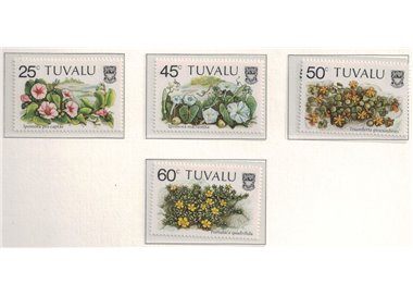 TUVALU 1984 Flowers 4v MNH**