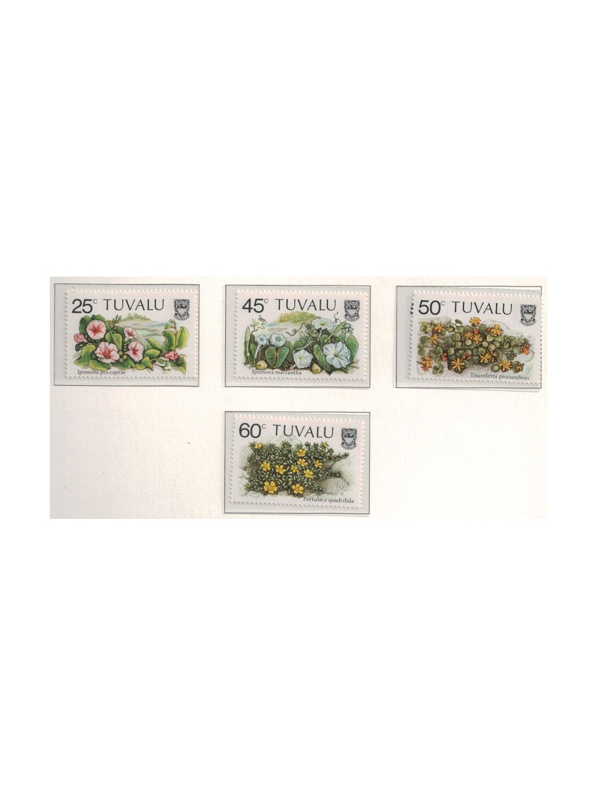 TUVALU 1984 Flowers 4v MNH**