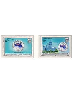 TUVALU 1984 Ausipex 2v MNH**