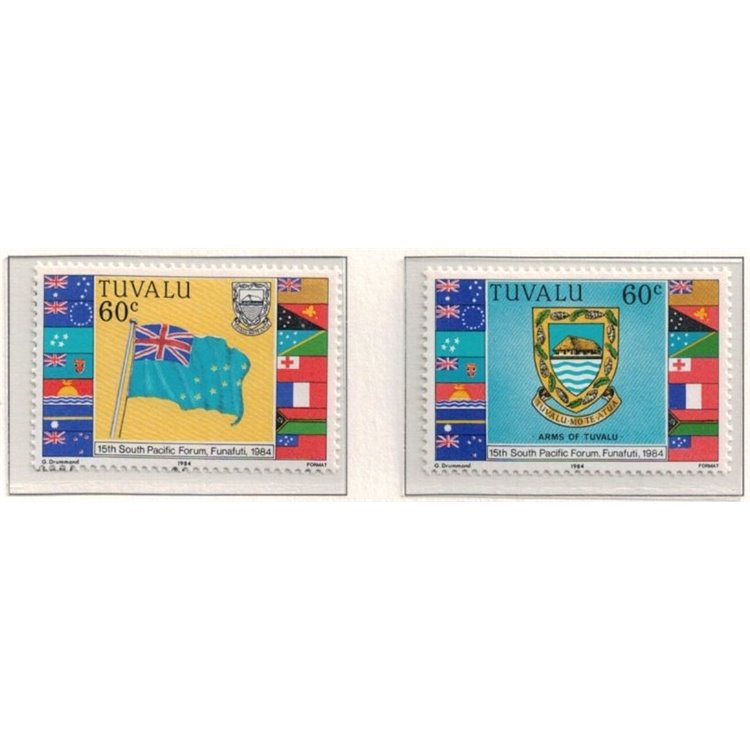 TUVALU 1984 South Pacific Forum 2v MNH**