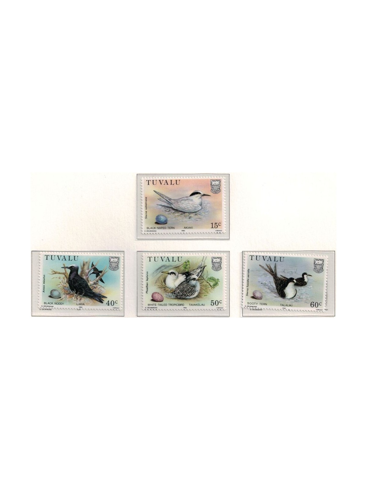 TUVALU 1985 Birds 4v MNH**