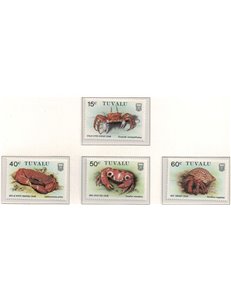 TUVALU 1986 Crabs 4v MNH**