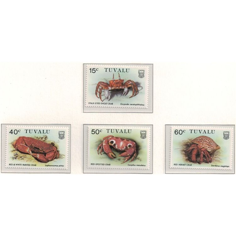 TUVALU 1986 Crabs 4v MNH**