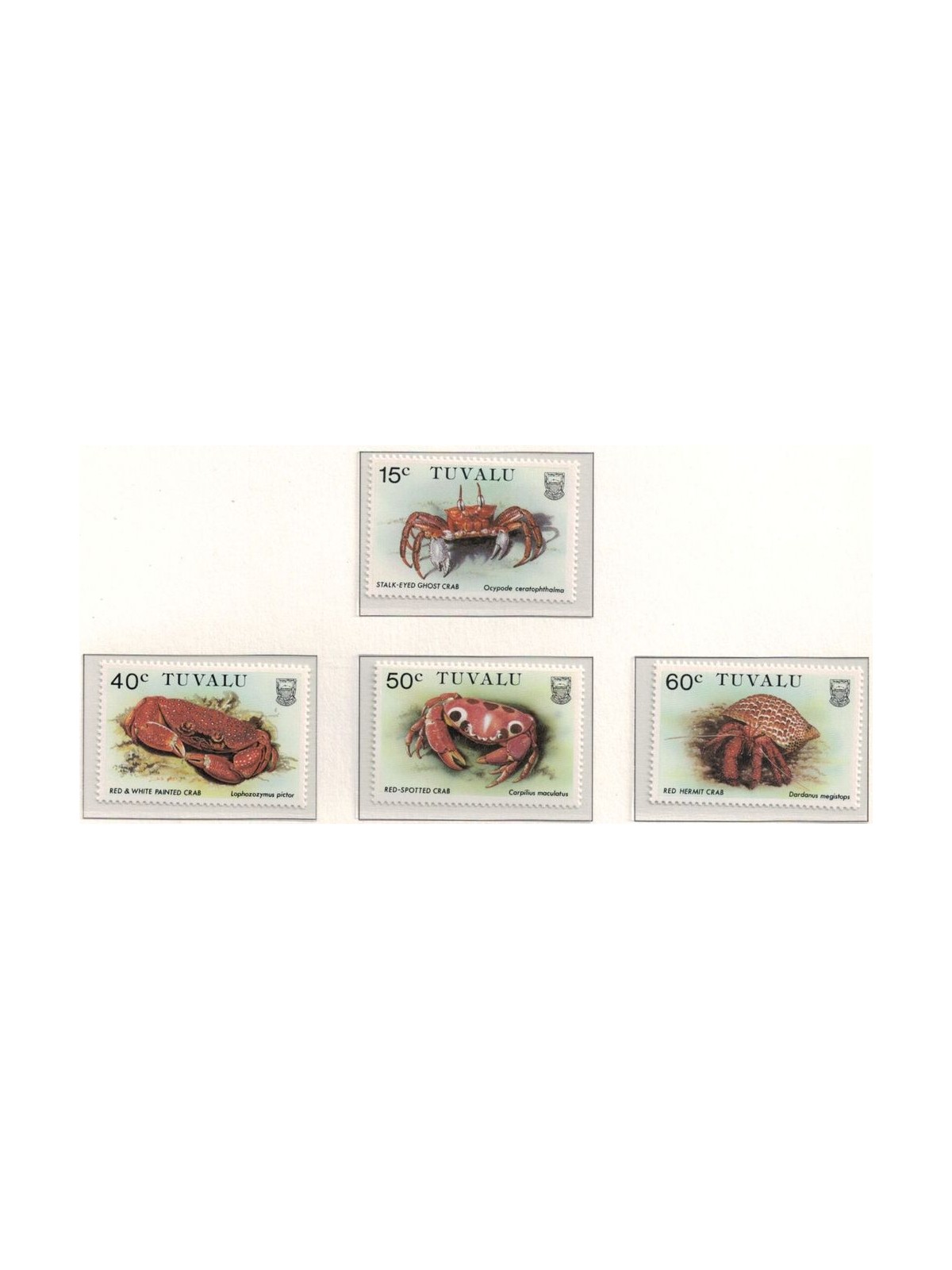TUVALU 1986 Crabs 4v MNH**