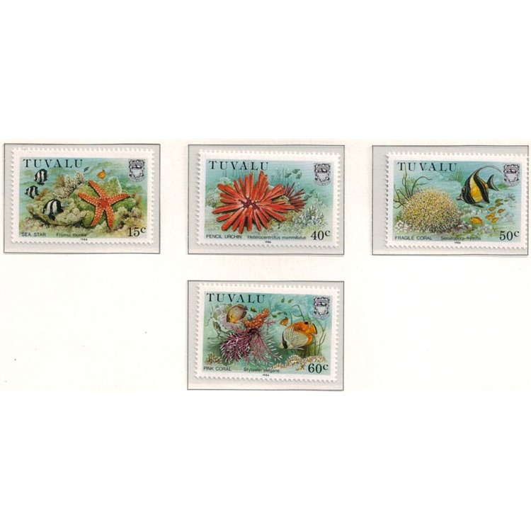 TUVALU 1986 Marine life 4v MNH**