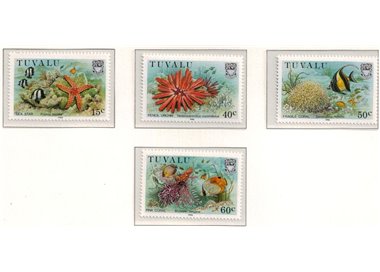 TUVALU 1986 Marine life 4v MNH**