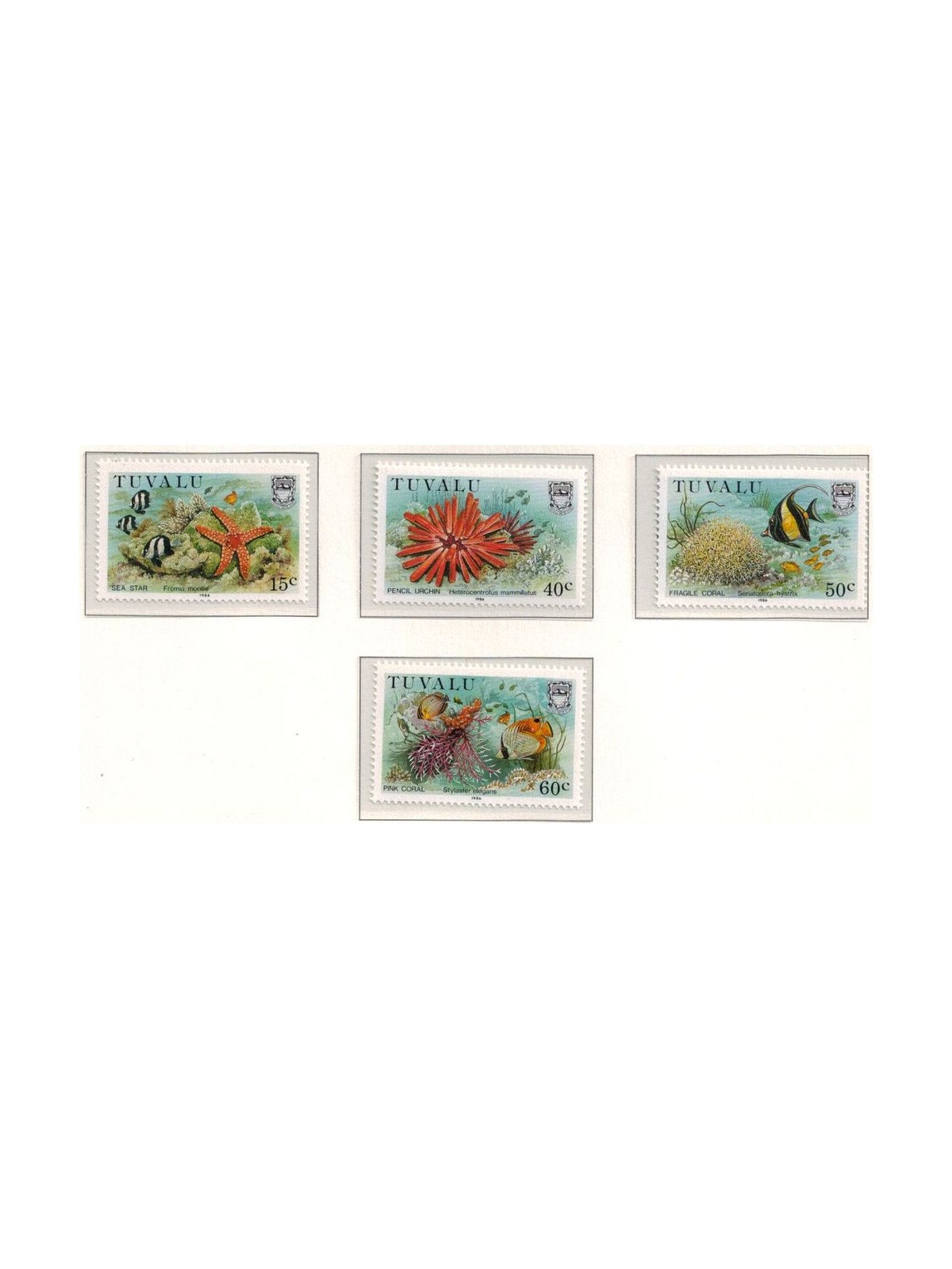 TUVALU 1986 Marine life 4v MNH**