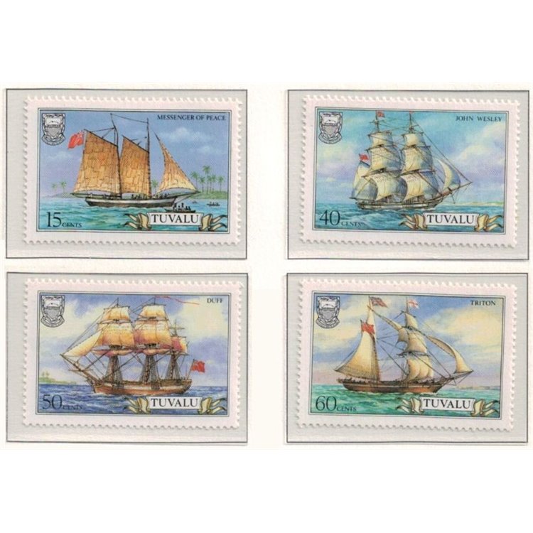 TUVALU 1986 Ships 4v MNH**
