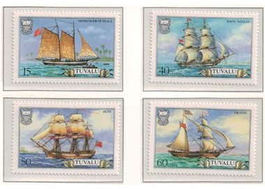TUVALU 1986 Ships 4v MNH**