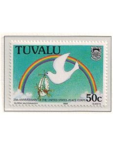 TUVALU 1986 US peace corps 1v MNH**