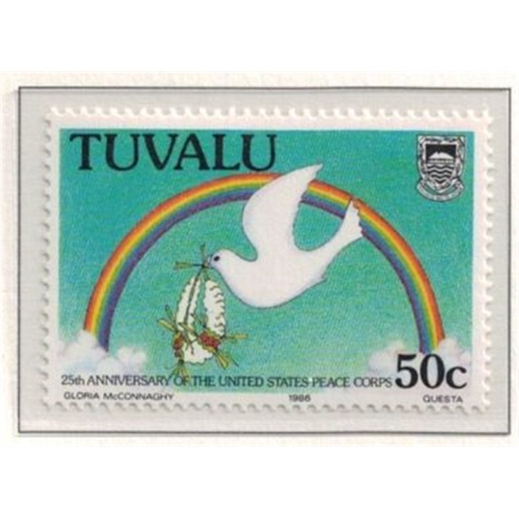 TUVALU 1986 US peace corps 1v MNH**
