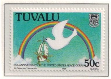 TUVALU 1986 US peace corps 1v MNH**