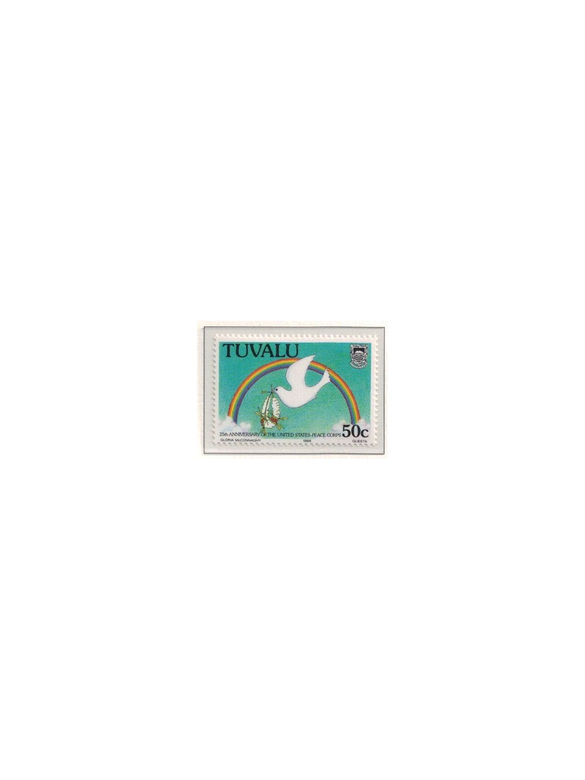 TUVALU 1986 U.S. peace corps 1v MNH**