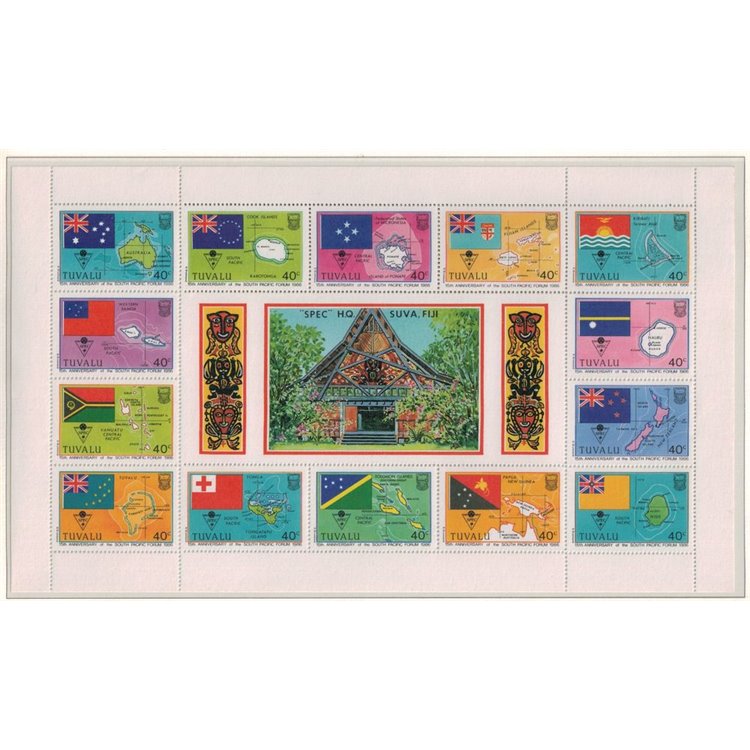 TUVALU 1986 South Pacific forum 14v MNH**