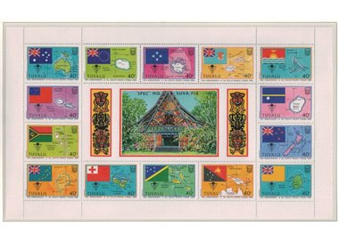 TUVALU 1986 South Pacific forum 14v MNH**