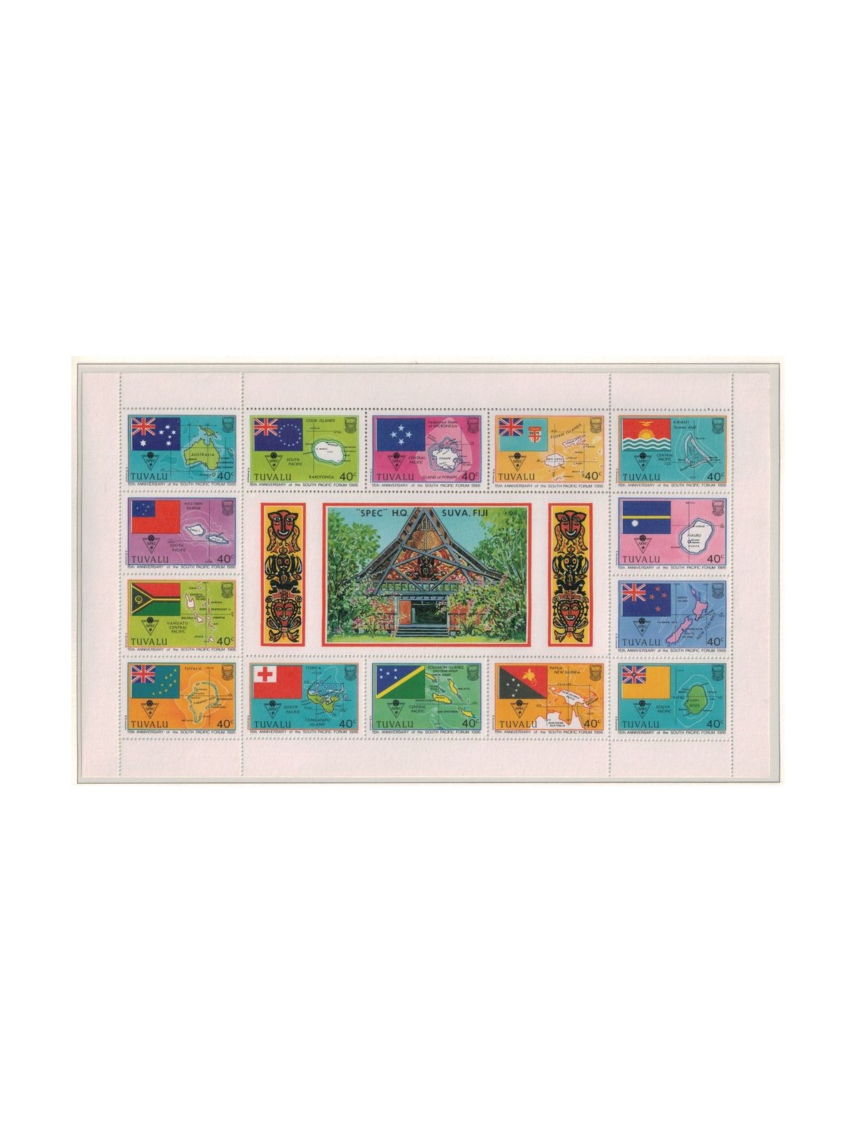 TUVALU 1986 South Pacific forum 14v MNH**
