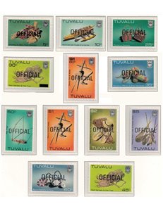 TUVALU 1983-1984 On service 12v MNH**