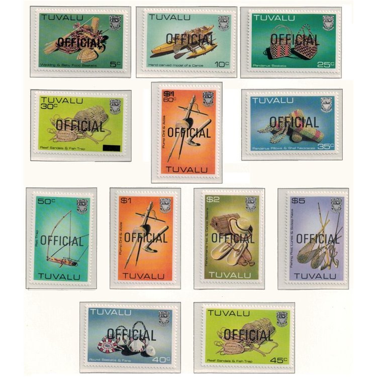 TUVALU 1983-1984 On service 12v MNH**