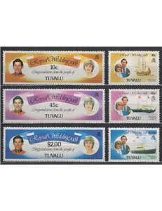 TUVALU 1981 Charles & Diana wedding 6v MNH**