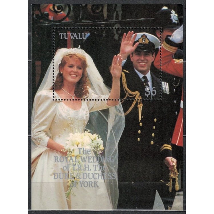 TUVALU 1986 Andrew & Sarah wedding 1 s/s MNH**