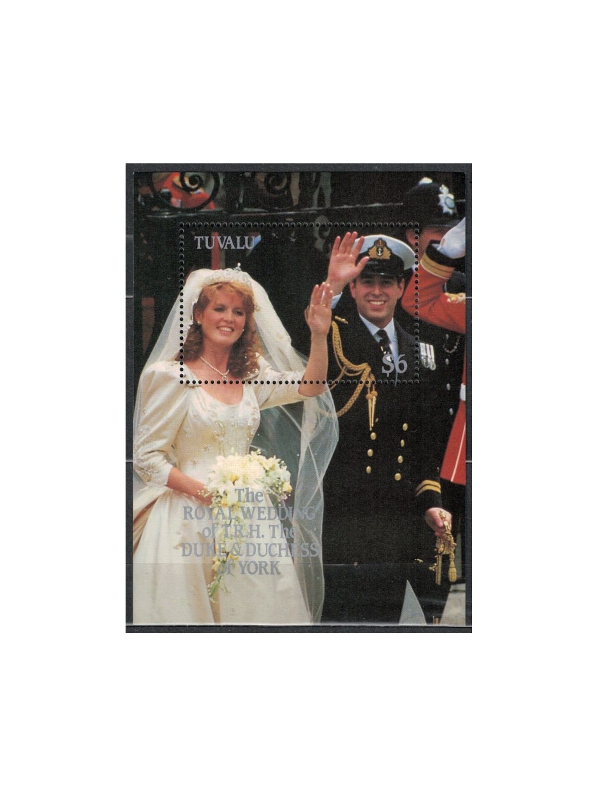 TUVALU 1986 Andrew & Sarah wedding 1 BF MNH**