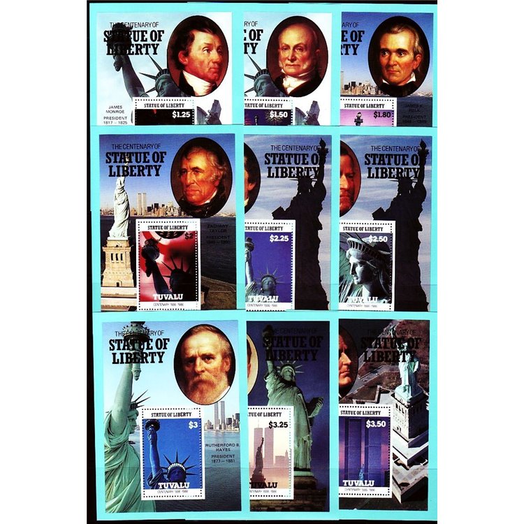 TUVALU 1986 Statue of Liberty 9 BF MNH**