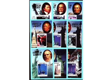 TUVALU 1986 Statue of Liberty 9 s/s MNH**
