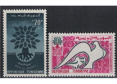 TUNISIA 1960 World Refugee Year 2v MNH**