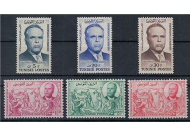 TUNISIA 1957 Anniversario dell'Indipendenza 6v MNH**