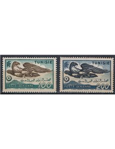 TUNISIA 1949-50 Eagle, airmail 2v MNH**