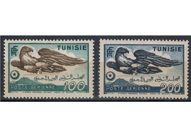 TUNISIA 1949-50 Eagle, airmail 2v MNH**