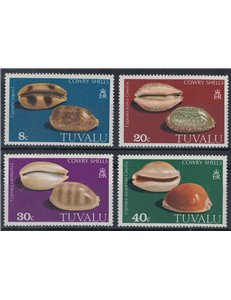 TUVALU 1980 Marine fauna, shells 4v MNH**