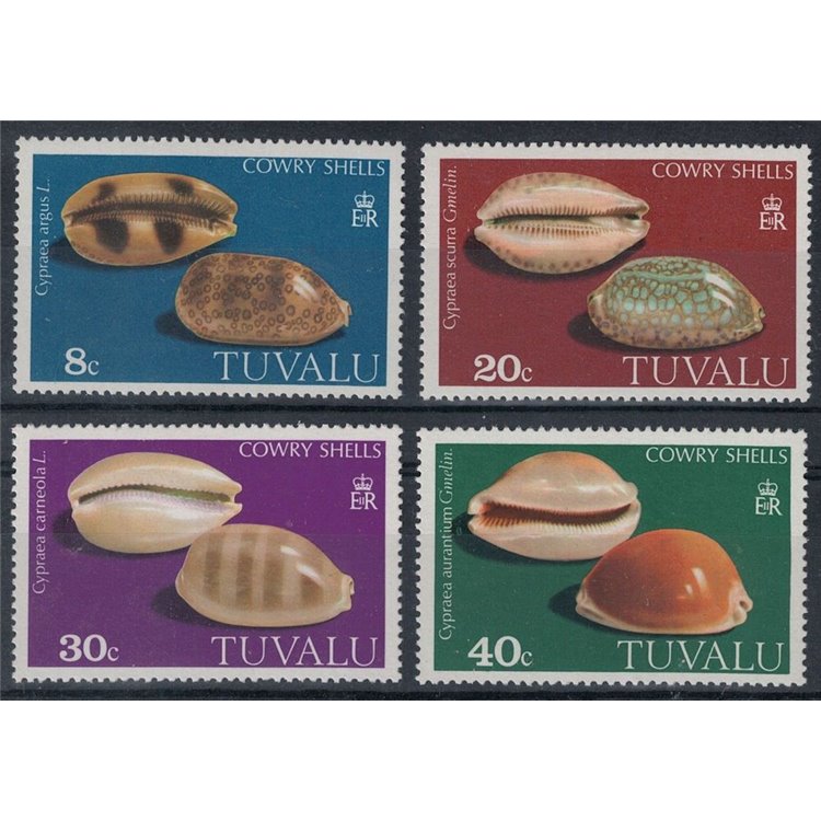 TUVALU 1980 Fauna marina, conchiglie 4v MNH**