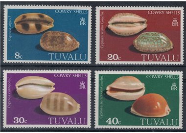 TUVALU 1980 Marine fauna, shells 4v MNH**