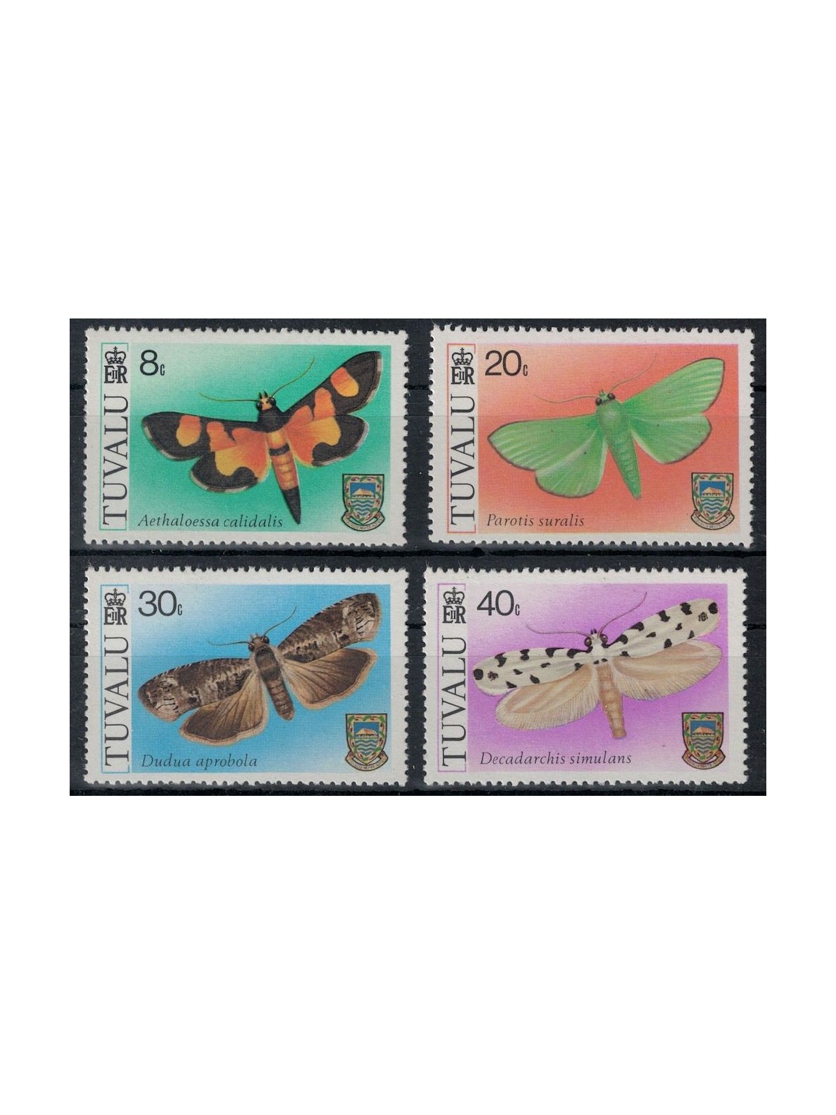 TUVALU 1980 Fauna, farfalle 4v MNH**