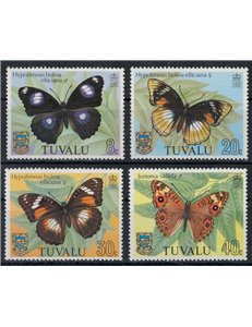TUVALU 1981 Fauna, farfalle 4v MNH**