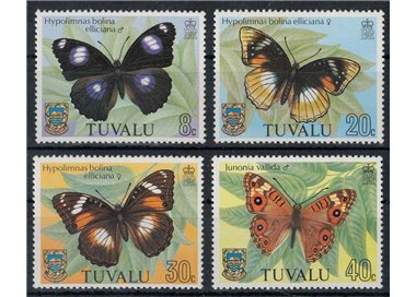 TUVALU 1981 Fauna, farfalle 4v MNH**