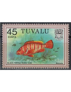 TUVALU 1981 Serie ordinaria, pesci MNH**