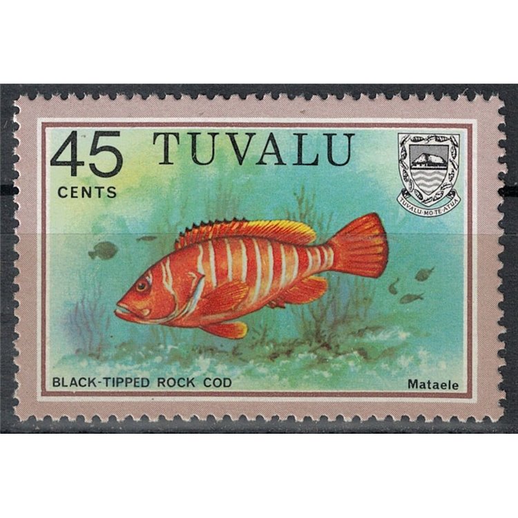 TUVALU 1981 Serie ordinaria, pesci MNH**